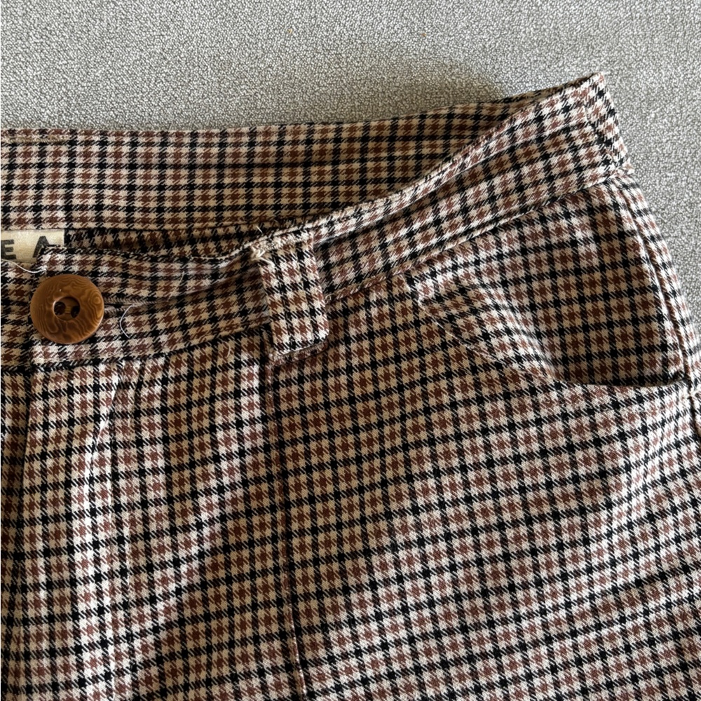 Beaton Linen Houndstooth Wide Leg Pants - Picture 6 of 6